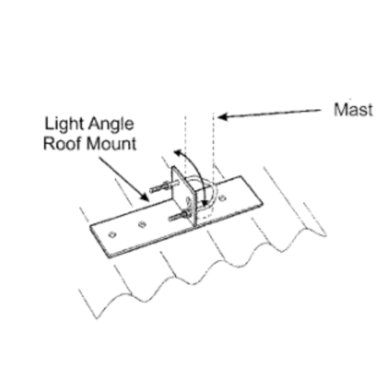 TV Antenna or weather Station Flat Plate Footing Mount