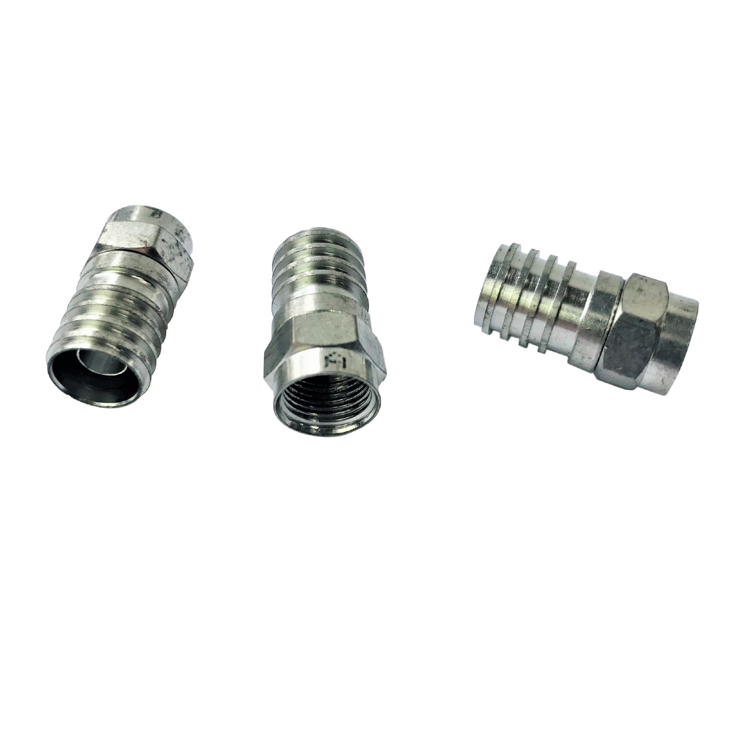 TV cable Connector RG6 Quad Shield Male "F" Crimp on fitting