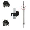 Caravan Antenna Side Mounts with 2.8M Telescopic Mast